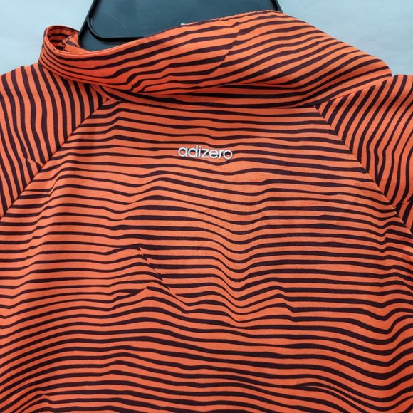 Adidas Men's Wind Breaker Striped Orange/Black - Size Large - Picture 4 of 7